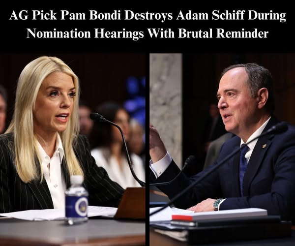 Trump AG Nom Pam Bondi Unloads on Adam Schiff During Confirmation Hearing