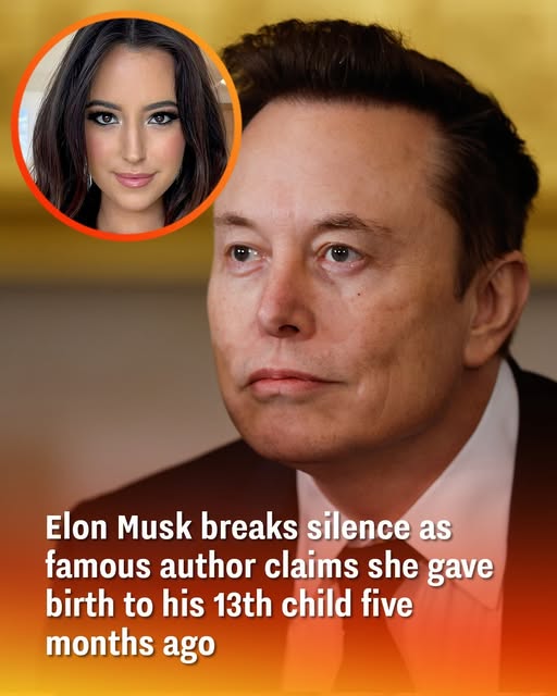 Elon Musk breaks silence as famous author claims she gave birth to his 13th child five months ago